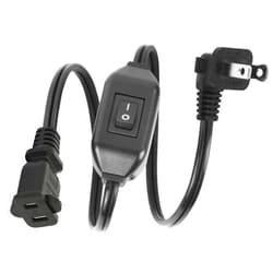 DEALTUS [2-Feet] On Off Switch Extension Cord, Right Angle 2-Prong Polarized Extension Cord with On-Off Inline Switch 12A 125V for Your Chargers/Lamp/Power Adapters etc, 16AWG Cord