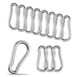 PEASUG Small Carabiner Clip, 1.57inch Carabiners Clips, Stainless Steel Mini Carabiner for Keys, Climbing, Fishing, Camping, Water Bottle, Pet Tags, Feeders, Flag Rigging, Hiking