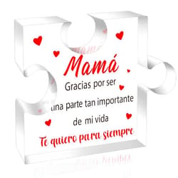 Yopyame Spanish Mom Birthday Gifts - Regalos para Mamá Decorative Acrylic Puzzle Plaque Keepsake Paperweights Gifts for Mom in Spanish Christmas Mothers Day Ideas Gifts for Mom from Daughter Son