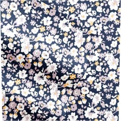 Merit Linens Patterned Ultra-Soft Bed Sheet Set - Delicate Blossoms - Twin Navy