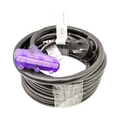 Parkworld 885880A RV 30A to (3) 15A Tri Outlet Household Adapter Cord 125V, Male with Handle TT-30P to (3) 5-15R Female with Lighted (25FT)