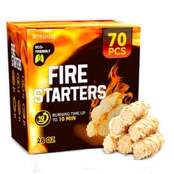 Hosoote 70 pcs Fire Starter - Natural Fire Starters for Fireplace, Pellet Stove & Wood, Campfires, BBQ, Pizza Oven, Fire Pit, Smoker - Fire Starters for Grill, Charcoal Fire Starter for Grill