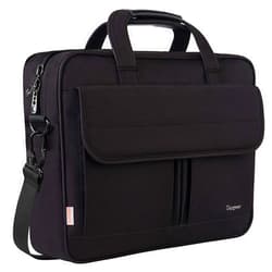 Taygeer Laptop Bag 15.6 Inch, Business Briefcase Gifts for Men Women, Water Resistant Messenger Shoulder Bag with Strap, Premium Office Bag, Carry On Laptop Case for Notebook/Computer/Laptop, Black
