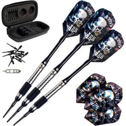 Viper Desperado 80% Tungsten Soft Tip Darts with Storage/Travel Case: Death Mark, 18 Grams