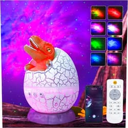 RUISHINE Star Projector Galaxy Projector Night light - Bluetooth Speaker, White Noise sleep, 360° Adjustable Starry,Nebula,Sky light Projector with remote,Timer function, Dinosaur Egg projector for kids Adults