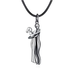 BEILIN Hug Necklace Couple Sterling Silver 925 Hug Gifts for Women Men - Couples Lover Pendant Necklace Anniversary Jewelry for Him and Her Valentines Day Gifts