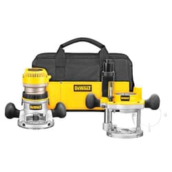 DEWALT Router, Fixed and Plunge Base Kit, Soft Start, 12-Amp, 24,000 RPM, Variable Speed Trigger, Corded (DW618PKB)