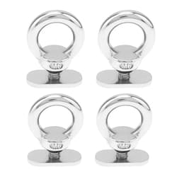 Smgda 4 Pack 316 Stainless Steel Kayak Track Mount Tie Down Eyelet Rail for Kayak Canoe Boat Bungee Cord or Ropes Up to 0.6