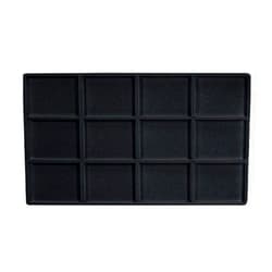 RJ Displays 2 Black 12 Slot Pendant Jewelry Showcase Display Tray Inserts
