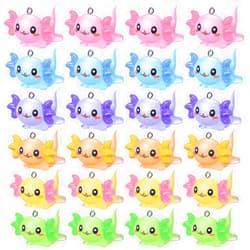Junkin Animal Charms Axolotl Resin Charms for Jewelry Making Tiny Resin Animals Figures Miniature Axolotl Ornament Sea Pendant for DIY Earrings Necklace Bracelet