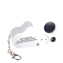 Jiusion Portable Lighted LED Illuminated Jewelry Magnifier 30X 60X Wearable Handheld Dual Lens Eye Loupe Magnifying Glasses Micro Microscope with Keychain and Lanyard