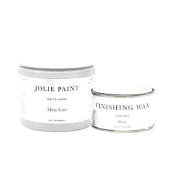 Jolie Paint and Finishing Wax Bundle - Misty Cove pint and Clear Finishing Wax 120mL - perfect for painting small pieces of furniture
