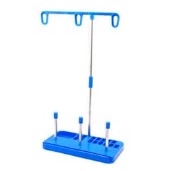 YEQIN Thread Spool Holder Stand- 3 Spools Holder for Domestic (Home-Base) Embroidery and Sewing Machines - Four Colors for Choices (Blue)