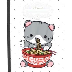 Howard Martin Ramen Cat Kawaii Anime Japanese Lover Notebook: Cute wide ruled composition notebook for kittens and cats lover | kawaii kitty college wide ruled ... girls, kids and teens | 7.5