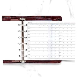 Filofax Refill Horizontal Planner, Pocket, 2025, English, White, C68201