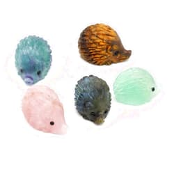 GURSAC Crystal Rough OLLBAG 1PC 50g Natural Animal Statue Hedgehog Shape Stone Home Decoration Ornament Crystal Gem Specimen 7-40mm