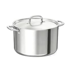 IKEA Elegant Pot with Lid, Stainless Steel (10L)