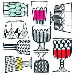 Ideal Home Range 40 Count 3-Ply Paper Cocktail Napkins, Marimekko Collection (Kippis)