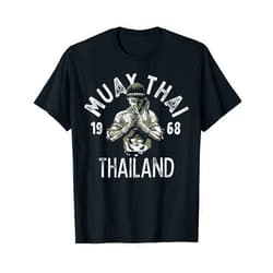 Muay Thai MMA Gift Apparel Muay Thai Thailand Vintage Tiger Fighter Training Gift T-Shirt