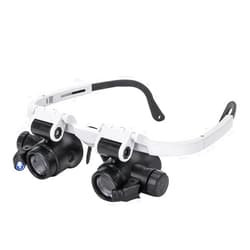 OhMill Magnifier Glasses 8X 15X 23X Magnifying Glasses LED Headband Glass Eye Magnifying Repair Tool Watchmaking Coin Stamp Currency Book Errors Jewelry Necklace Magnifier Beading Biology Loupe Microscope