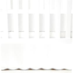 Lush Decor - Crib Skirt, Soft Cotton, Ideal for Classic Nursery Decor, Coastal Chic Desigb with Scalloped Edge (Gray, 25