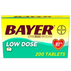 Bayer Low Dose 81 mg Safety Coated Aspirin Tablets 200 ea (Pack of 2)