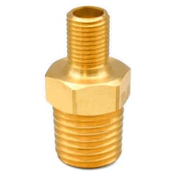 LockNFlate Tire Inflator Adapter 1/4 NPT (m) to Schrader Valve (m), Made in the USA, Brass, Upgrade the air chuck on any tire inflator, air compressor, or air hose.