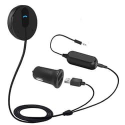BESIGN BK01 Bluetooth Car Kit, Wireless Receiver for Handsfree Talking and Music Streaming with Ground Loop Noise Isolator for Car with 3.5mm Aux Port
