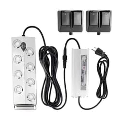 HNZXIB Mist Maker Fogger 8 Head Ultrasonic Mist Fogger with Power Supply，8 Head Ultrasonic Mist Maker Fogger,Mist Maker Fogger Water Fountain for Rockery/Pool/Fish Pond Fog (Sliver 8 Heads)