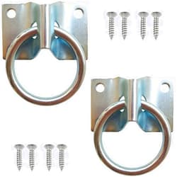 SUKEYME Cross Tie Ring for Horses, Block Tie Ring for Horse Stall/Stable, Tie Down Horse Barn Supplies (2 Pack)
