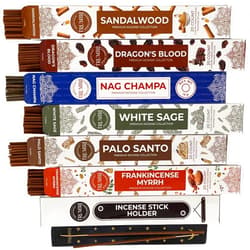 TRUMIRI Classic Incense Sticks - Total 120 Insence-Sticks (20 Insense x 6 Inscents) - Inciensos Aromaticos Para La Casa Incents with Nag Champa Sage Palo Santo Frankincense Sandalwood Inscents-Sticks + Holder