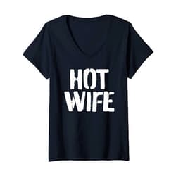 Lewd Linda Womens Punk HotWife Hot Wife ENM Swinger V-Neck T-Shirt