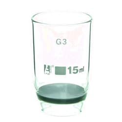 EISCO Gooch Crucible, 15ml - Sintered Disc, G-3 Porosity - Borosilicate Glass