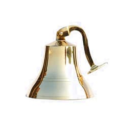 Handcrafted Trading Co. Handcrafted Wall hanging Nautical Brass ship bell Polished 6