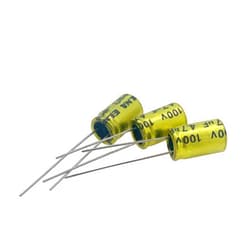 Cermant 10Pcs 4.7uf 100V Non-Polarized Electrolytic Capacitor - 10x17mm(0.39x0.67in) NP Capacitor for Audio Tweeter Frequency Divider