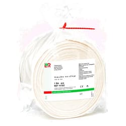 ALBA Lohmann & Rauscher tg cotton Stockinette, 10cm x 25m, 100% Cotton Close-Weave Seamlessly Knitted Tubular Stockinette, Skin Friendly Protection, First Layer of Multi-Layer Compression Bandaging