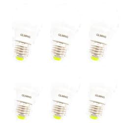 GLMING E27 3Watt 6-5730SMD LED Ceramic Light Bulb AC/DC12V DC12-24V 30W Incandescent Lamp Replacement Home Lighting Cool White Pack of 6
