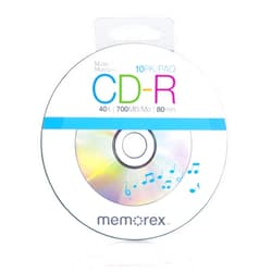 Memorex 99055 40x 700MB 80 Min Music CD-R Discs, 10 Pack
