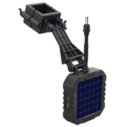AMERICAN HUNTER 6V Power Universal Versatile Durable Solar Panel with Battery and Mounting Brackets Included for Game Feeders,Black
