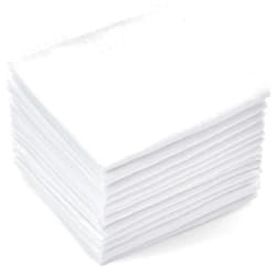 Ohuhu Handkerchiefs for Men, 100% Soft Cotton Hankerchief Machine Wash White Pocket Square for Suit - 16'' x 16'' Mens Hankie