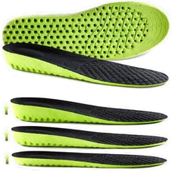 Ailaka Elastic Shock Absorbing Height Increasing Sports Shoe Insoles, Soft Breathable Honeycomb Orthotic Replacement Inserts for Men & Women