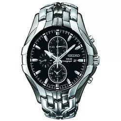 Seiko Men's SSC139 Excelsior Gunmetal and Silver-Tone Stainless Steel Solar Watch