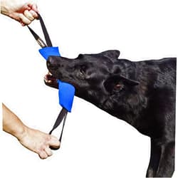 DINGO GEAR WWW.DINGOGEAR.COM 1977 Dingo Gear Tug Toy for Dog Training Agility Tug of War, French Linen Dog Bumper with two Handles, Dog Bite Pillow for Aggressive Chewers 11