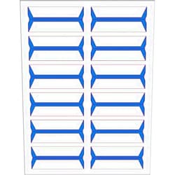 Tabbies Wrap-around Name Label Blue
