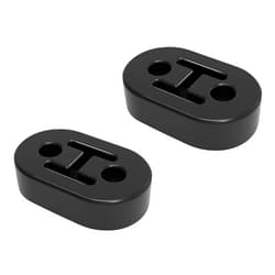 BFXM Exhaust Rubber Hanger, rubber muffler hangers. Rubber Insulator Bushing Mount, rubber exhaust mounts with 2 Holes 0.47 Inch, Universal Fit (2PCS Black)