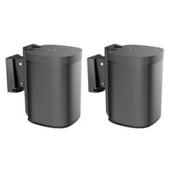 ynVISION.DESIGN Adjustable Wall Mount Bracket Compatible with Sonos One, One SL, and Play:1 Speaker | 2 Pack | (Black)