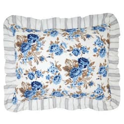 VHC Brands Annie Blue Floral Standard Sham 21x28
