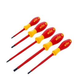 Wiha 32059 5 Piece Insulated SoftFinish Slotted/Phillips/Square Screwdriver Set