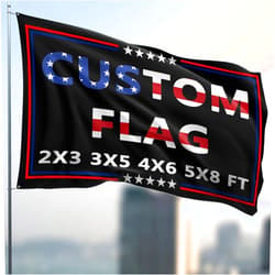 AIUSAAMZ Custom Flag 3x5 Ft Double Sided Outdoor,Personalize Print Your Own Text/Photo/Logo,Custom Flags for Outside,Customized Indoor Outdoor Decoration