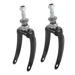 GOOHOCHY Wheelchair Front Forks 2pcs Metal Wheelchair Front Wheel Forks Replacement Parts for Wheelchair Black